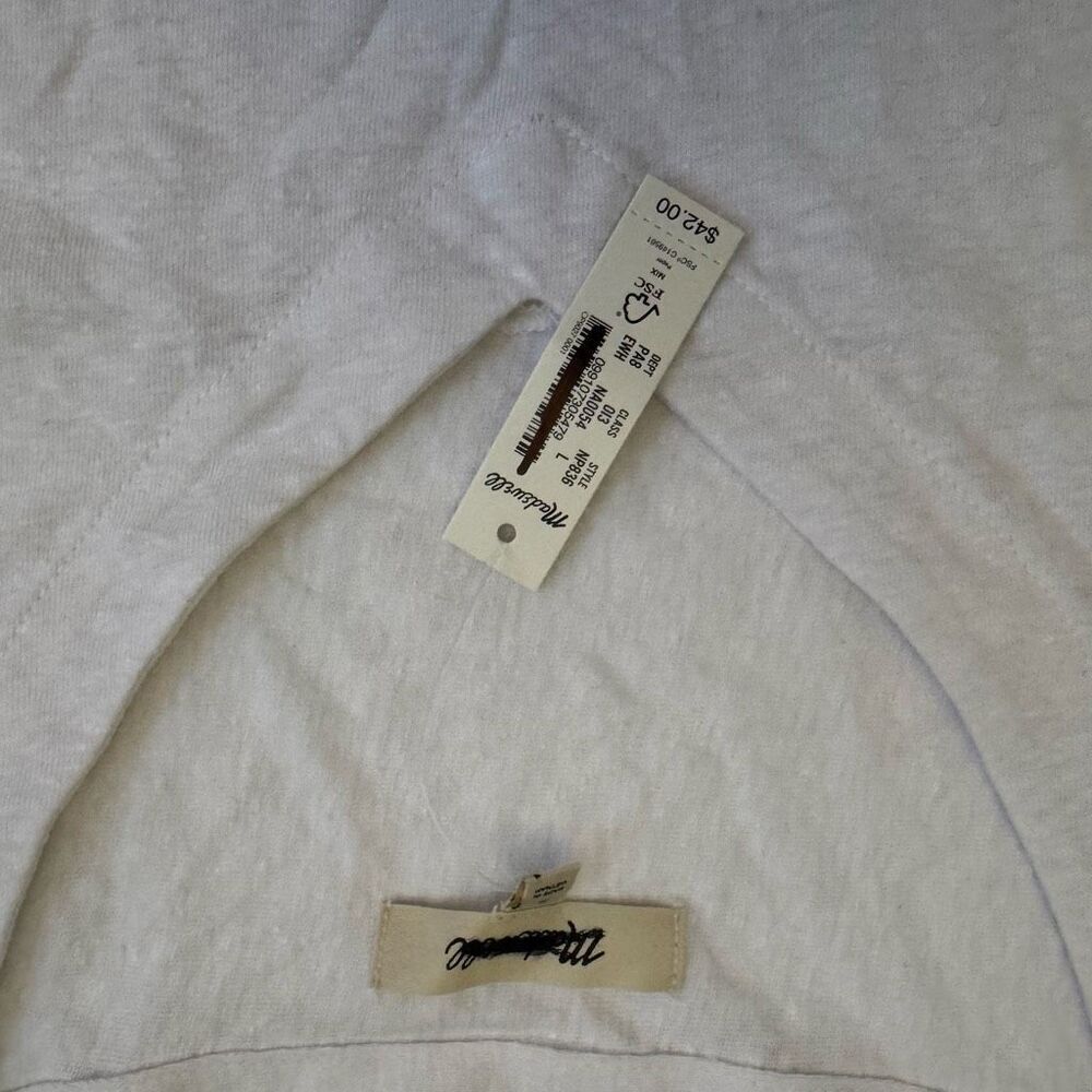 $68 Madewell Relaxed V Neck Tee size L m3 - Picture 3 of 4